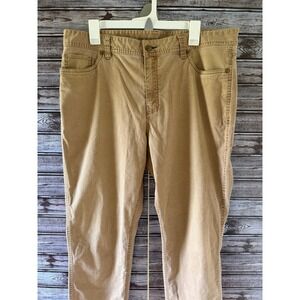 Toad & Co. Men's Mission Ridge 5-Pocket Pants Size 38 x 30 Tan Logo